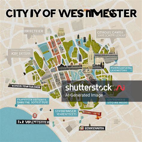 Map City Westminster Flat Style Detailed Gambar yang dibuat AI ...