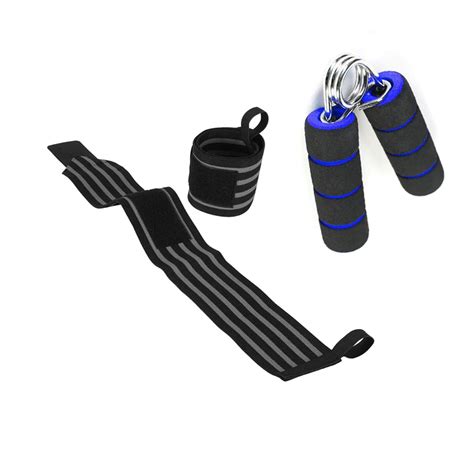 Buy TRUE INDIAN Combo of Wrist Supported Gym Band with Mini Gripper I ...