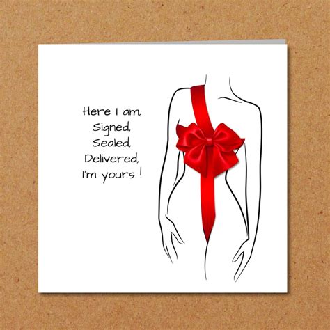 Sexy Birthday Anniversary Valentines Day Card boyfriend husband rude naughty present gift ...
