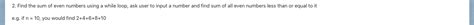 Image result for Using for Loop to Sum Even Numbers in MATLAB