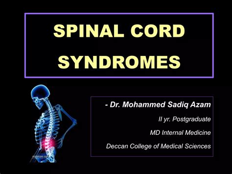 Spinal cord syndromes | PPSX
