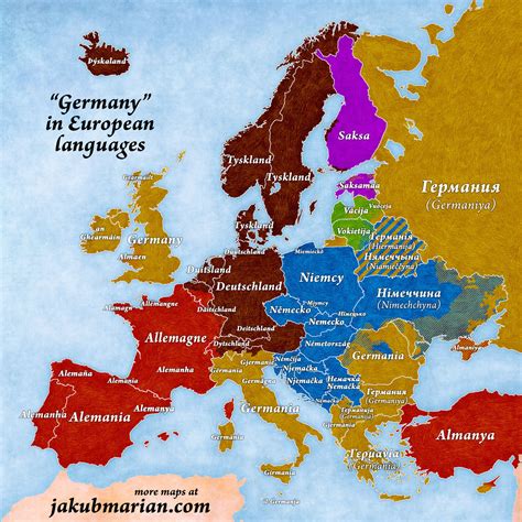 Map Of Europe In German Language