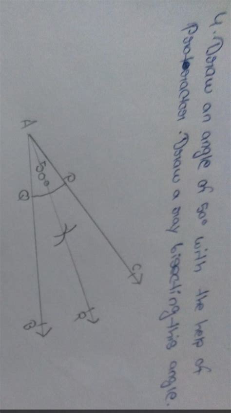 Draw an angle of 50∘ using protractor , then draw its complementary ...