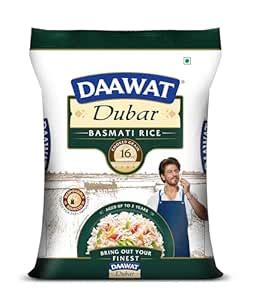 Daawat Dubar, Full Grain, Aged, Aromatic Basmati Rice(Old), 1 Kg ...