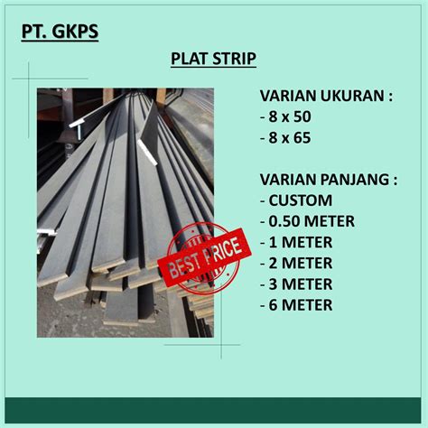 Jual Plat Strip 8 x 65 x 2 Meter | Shopee Indonesia