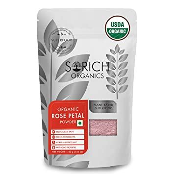 Sorich Organics USDA Organic Rose Petal Powder for Glowing Skin - 100 ...