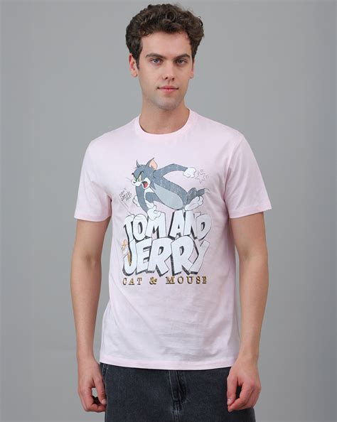 Tom & Jerry Printed Regular Fit Tshirt For Men – Free Authority