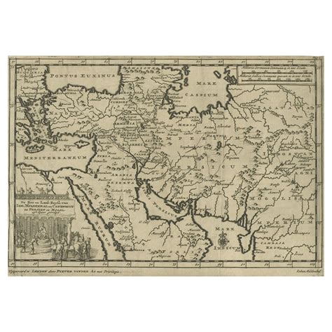 Scarce Middle East and Arabia Map Showing The Exodus of the Israelites, 1725 For Sale at 1stDibs ...