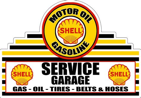 Image result for Shell Service Station Sign
