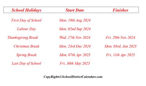 Canyons School District Calendar 2024-2025 With Holidays