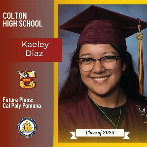 Colton Joint Unified | Congrats to Colton High School senior Kaeley ...