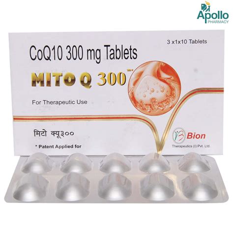 Mito Q 300 Tablet 10's Price, Uses, Side Effects, Composition - Apollo ...