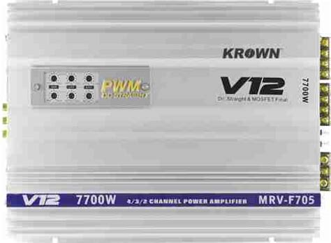 KROWN V12 MRV-F705 4 Channel Power Amp 3600Watts Multi Class AB Car ...