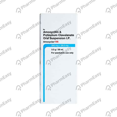 Amoxyclav Ds Bottle Of 30ml Suspension: Uses, Side Effects, Price ...