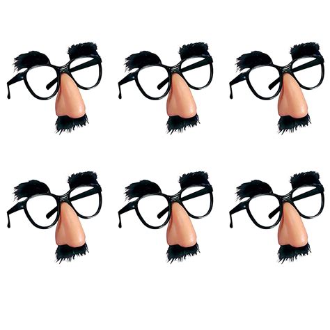 Amazon.com: PPXMEEUDC 6 PCS Disguise Glasses with Funny Nose with ...