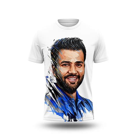 Rohit Sharma Photo Printed T-Shirt. – Next Print