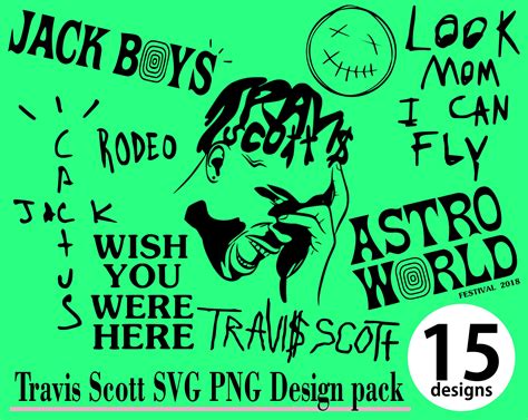 Travis Scott SVG PNG 15 Design Pack Jack Boys Cacti Cactus Jack Rager ...