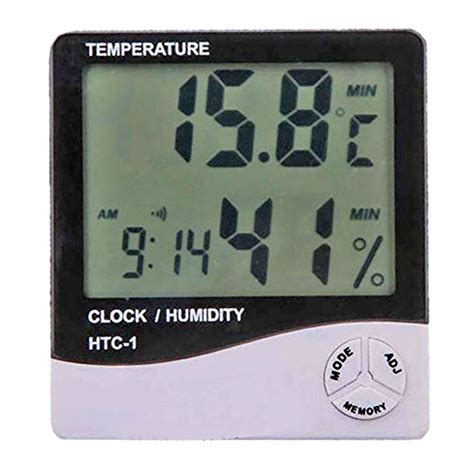 Digital Temperature Humidity Hygrometer Thermometer Alarm Table Desk ...