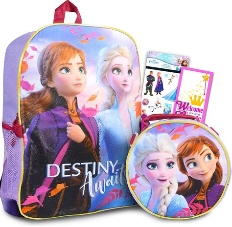 Amazon.com | Disney Frozen Anna And Elsa 16" Backpack & Lunch Box Set ...