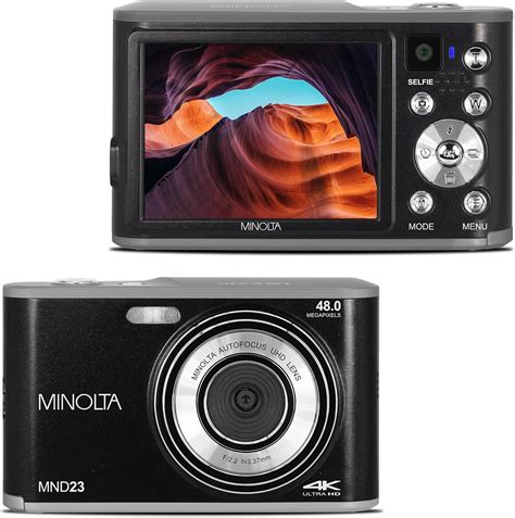 Minolta 48MP Digital Camera with Rear Selfie Lens India | Ubuy