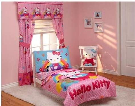 Hello Kitty Stars and Rainbows 4-piece Toddler Bedding Set | Toddler ...