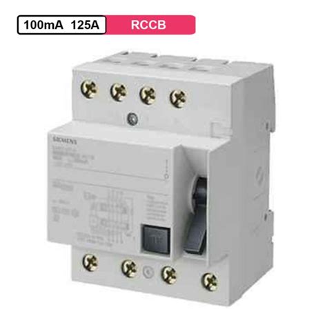 Siemens RCCB 4Pole 100mA 125A 240/415VAC 50Hz AC | mykit | Buy online ...