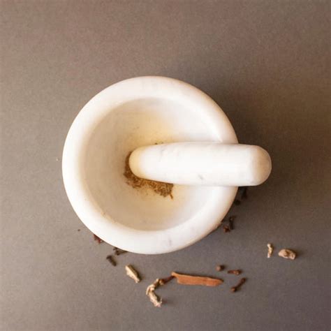 Okhli: Buy White Marble Mortar and Pestle Set | Arcedior