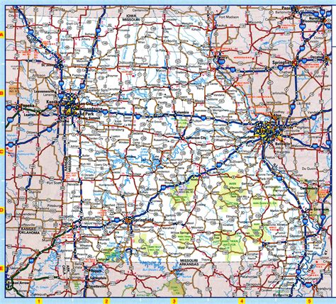 Map of Missouri roads and highways.Free printable road map of Missouri