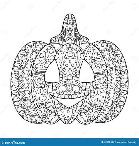 Halloween Pumpkin Coloring Book Vector Stock Vector - Illustration of ...