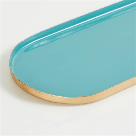 Buy Splendid Metal Oval Decorative Tray from Home Centre at just INR 799.0