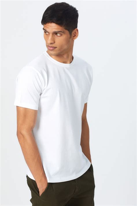 Men's T-shirt- Explore Pima Crew Tshirt Cloud White