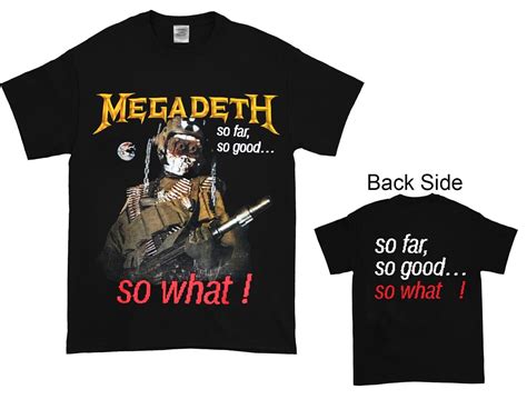 MEGADETH shirt SO FAR,SO GOOD,SO WHAT '88 TEE | Ubuy India