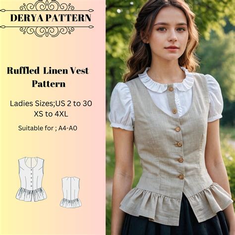 Image result for Printable Vest Patterns