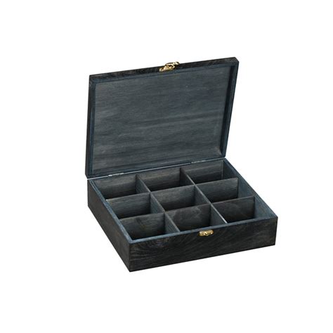 Jaali Blue Tea Boxes with Hexagonal Lattice Motifs – 9 Compartments ...