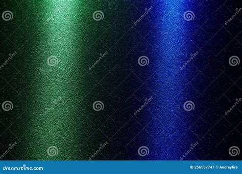On a Black Background, Vertically Wide Beams of Blue and Dark Green ...