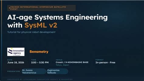 AI-age Systems Engineering with SysML v2: hands-on tutorial for a ...