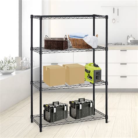 Buy 4 Tier Wire Shelving Rack Wire Shelving Unit, Metal Steel Shelves ...