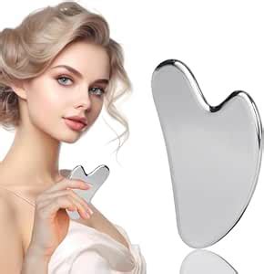 soulvinee Gua Sha STAINLESS STEEL Guasha Board for Facial Skincare, Gua ...