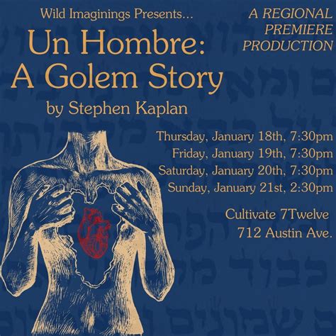 Un Hombre: A Golem Story, Cultivate 7twelve: Art.Culture.Events, Waco ...