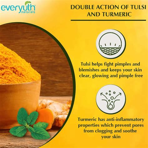 Buy EVERYUTH NATURALS ANTI ACNE TULSI TURMERIC FACE WASH TUBE OF 100 G ...