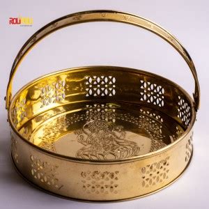RUDRANSH BRASS PUJA BASKET 009INCH Brass Flower Basket Price in India ...