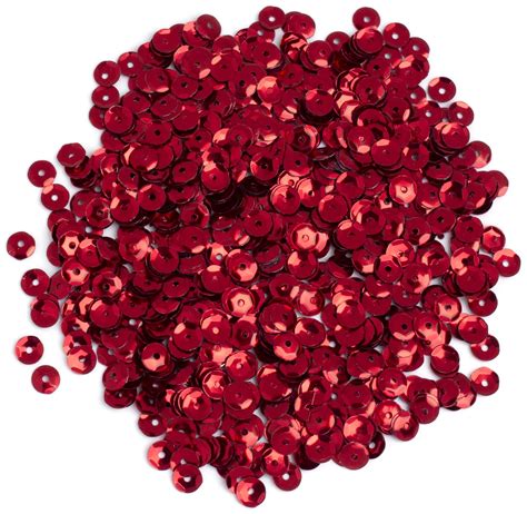 CousinDIY Cupped Sequins-Red, 5mm 800/Pkg | Michaels