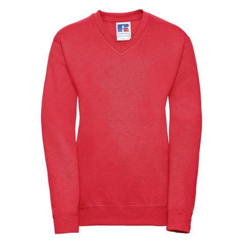 Red V Neck Sweatshirt (D) - Identity