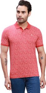 PARX Printed Men Polo Neck Red T-Shirt - Buy PARX Printed Men Polo Neck ...