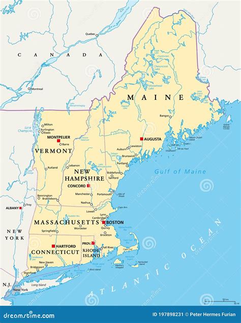 Blank New England Map Printable
