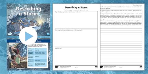 Describing a Storm KS2 Planning and Writing Activity Pack