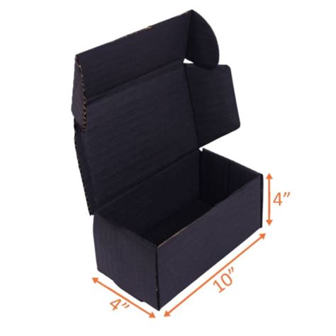 All Black Mailer Box - 10x4x4 | Packing Boxes