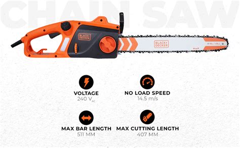 BLACK+DECKER BECS2245-IN 18 Inch 2200W Corded Chainsaw