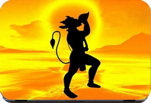 Flipkart SmartBuy hanuman sillhoute in yellow background 3m or avery ...