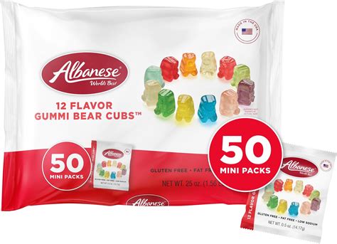 Amazon.com: Albanese World's Best Cottontail Gummies, 7oz (Pack of 6 ...